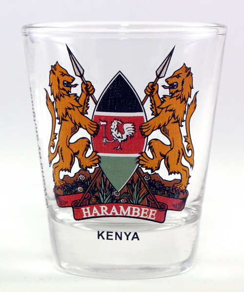 Kenya Landmarks and Icons Collage Shot Glass World by Shotglass