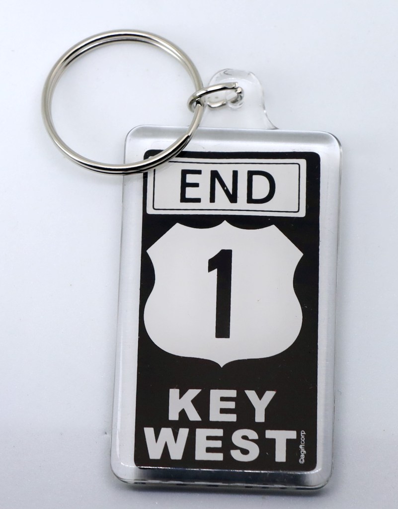 Key West Florida End US1 License Plate Acrylic Rectangular Souvenir