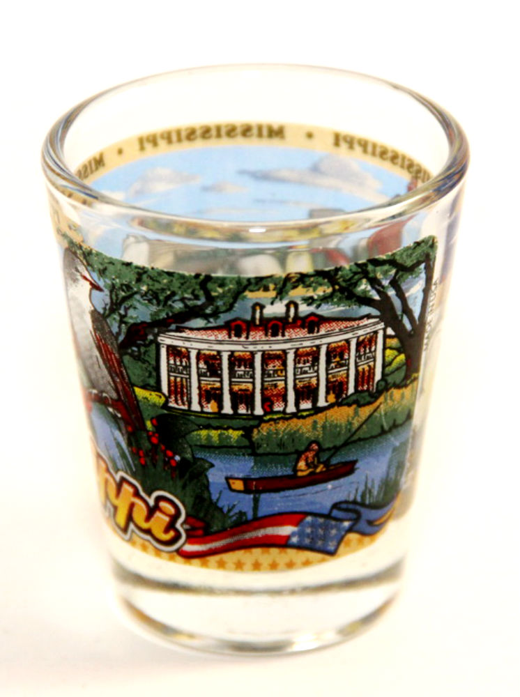 Mississippi State Wraparound Shot Glass World by Shotglass
