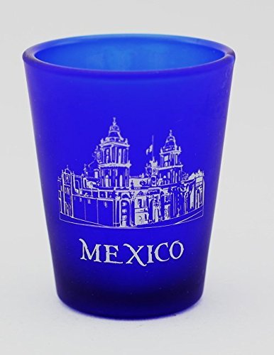 Shot Glass Colombie Bleu Cobalt - 6,3cm X 5,1cm - Souvenir Rare - Collection Verres à Liqueur