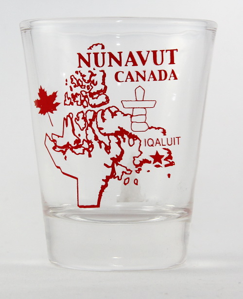 Nunavut Canada (8 in Series of 13) Shot Glass. Collect Them All! World by Shotglass
