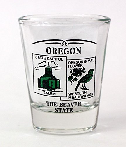 Oregon State Scenery Green New Shot Glass By World By Shotglass