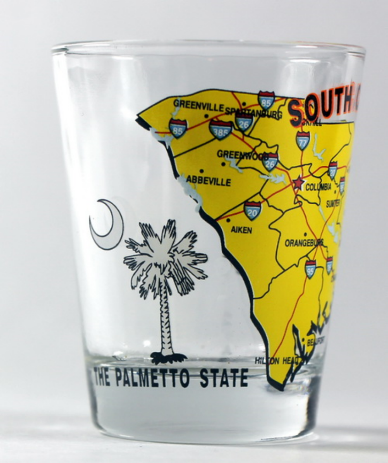 South Carolina The Palmetto State All-American Collection Shot Glass Shot Glasses From All 50 States