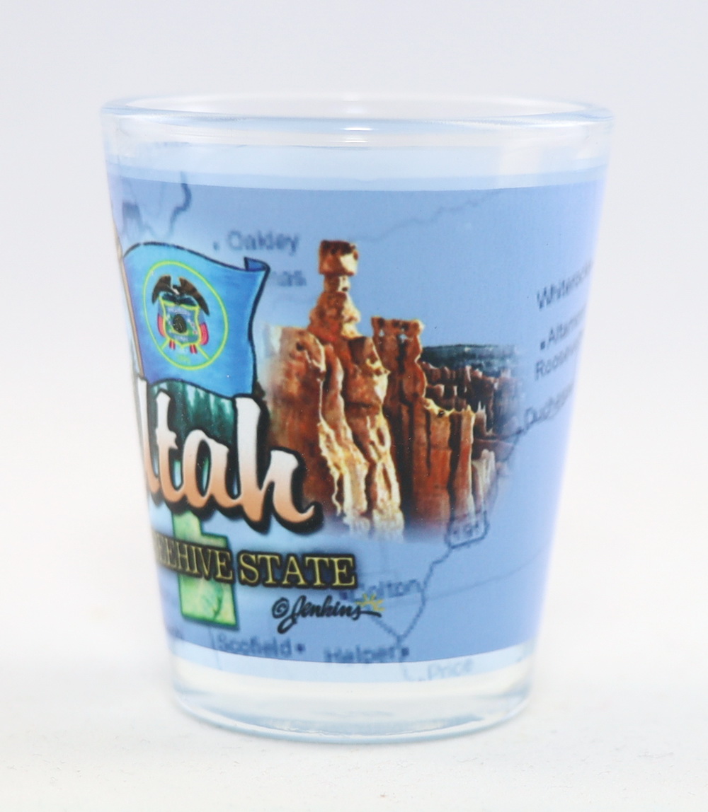 World By Shotglass West Virginia Mountain State Elements Shot Glass