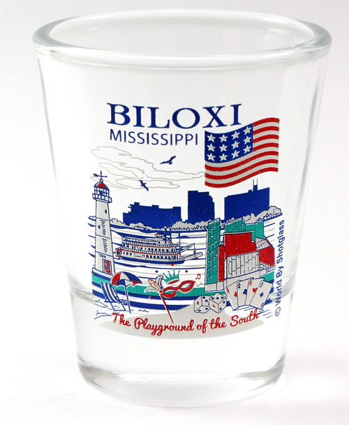 Biloxi Mississippi Great American Cities Collection Shot Glass World