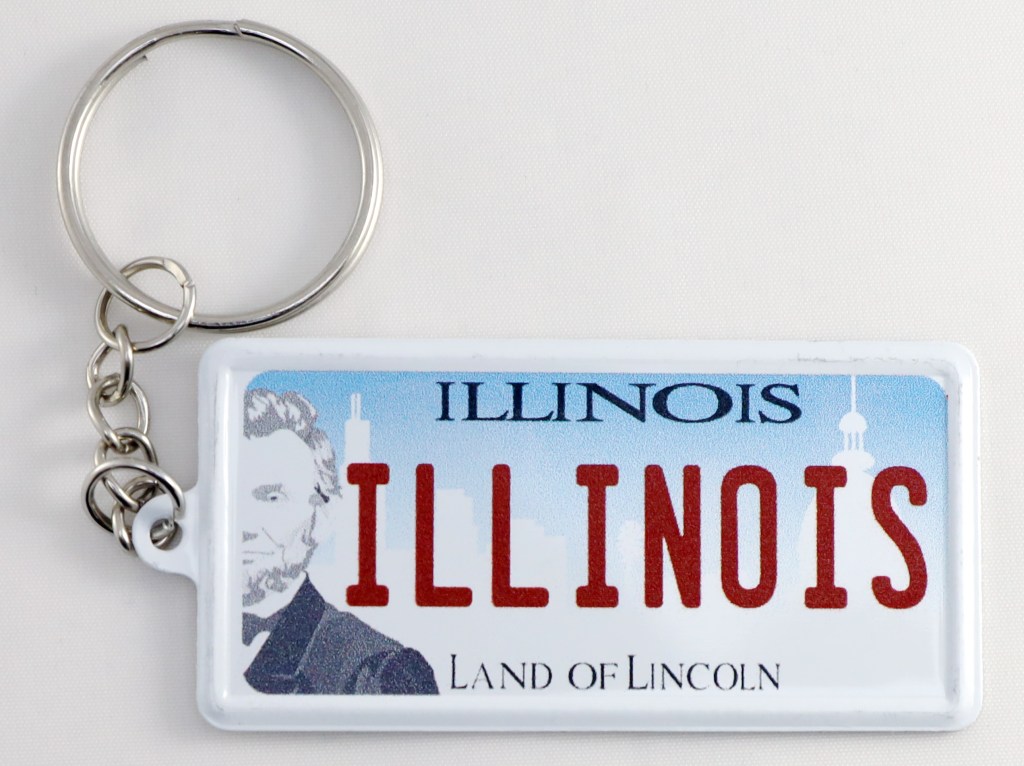 Illinois License Plate Aluminum UltraSlim Rectangular Souvenir