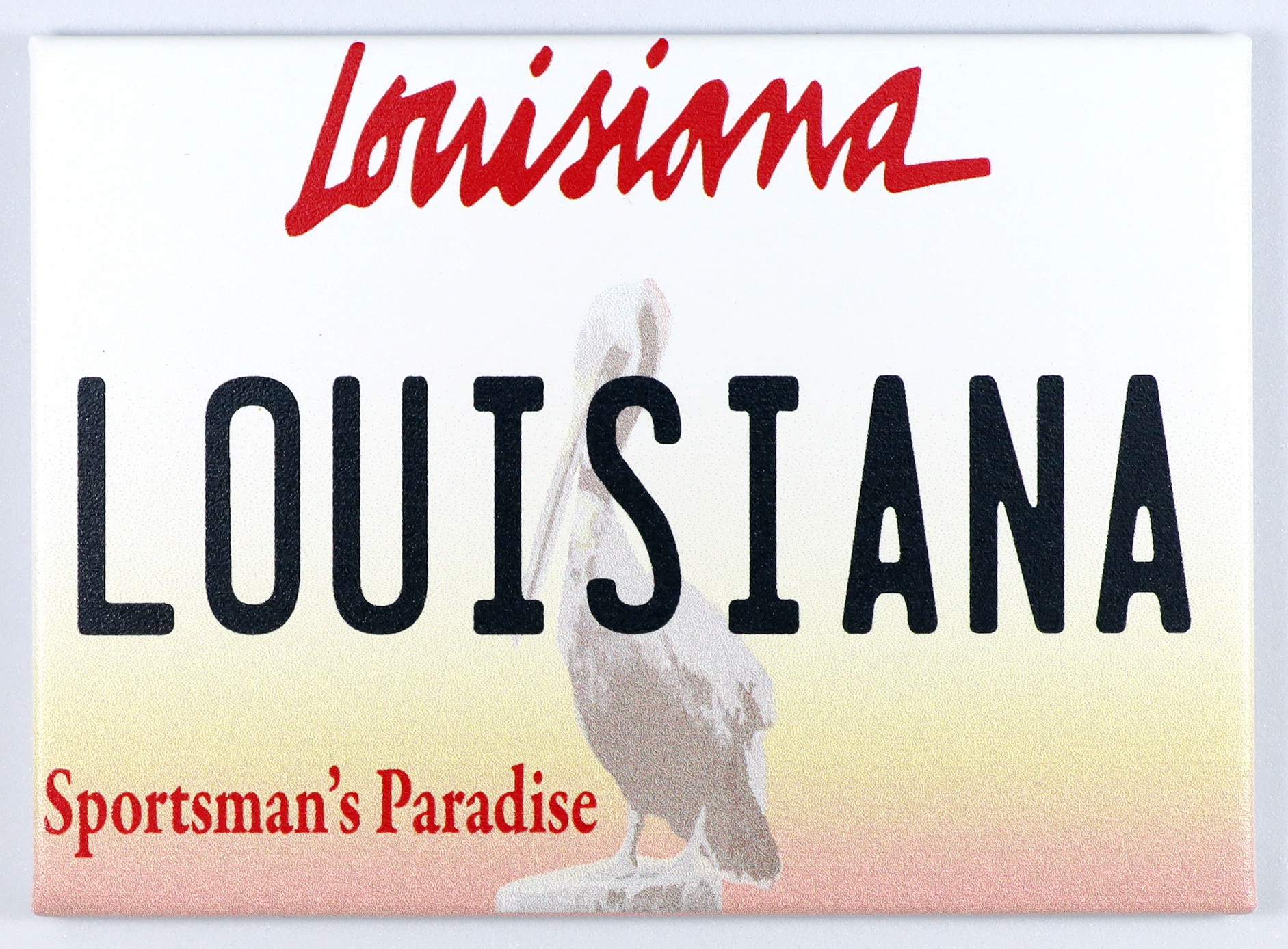 Louisiana License Plate Fridge Collector's Souvenir 2.5" X 3.5