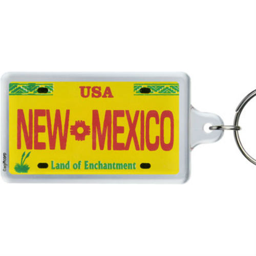 New Mexico State License Plate Acrylic Rectangular Souvenir Keychain 2.