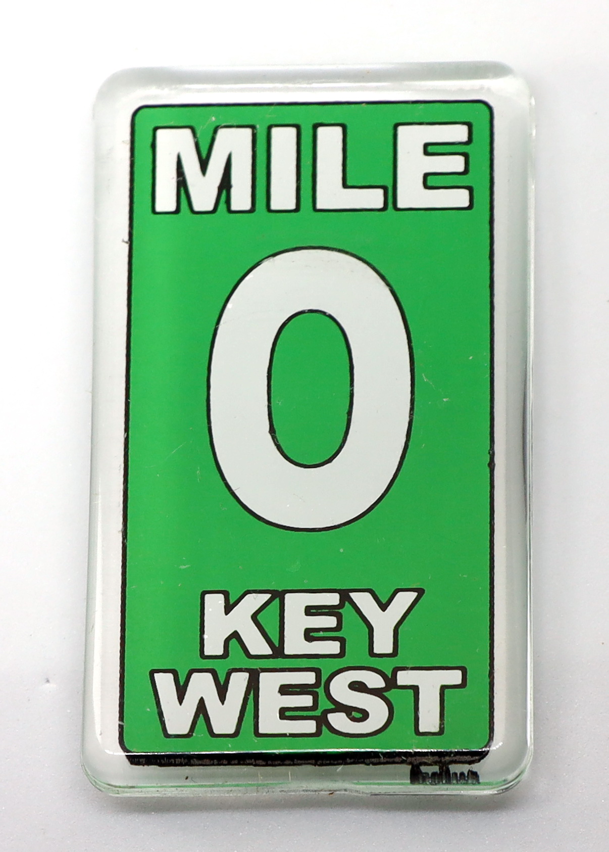 Key West Florida Zero Mile Acrylic Small Fridge Collector's Souvenir