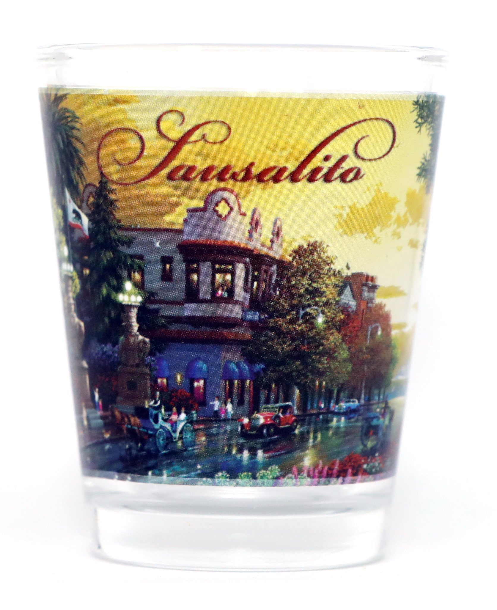 Sausalito California Scene Shot Glass World by Shotglass