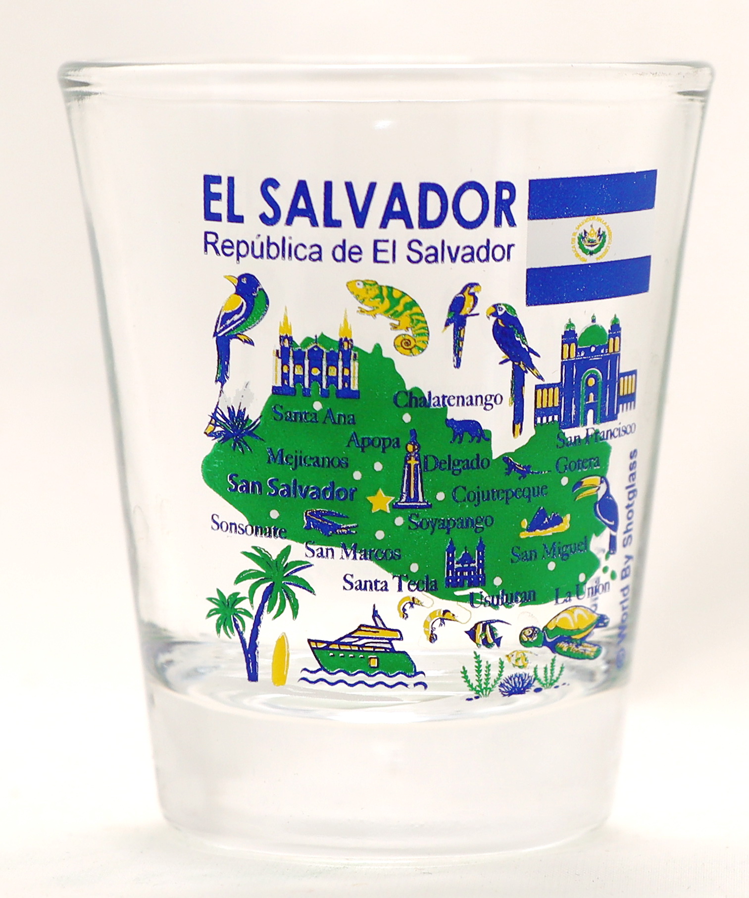 Barbados Landmarks Collage Shot Glass - 2.25 Inch Souvenir Collectible Glass