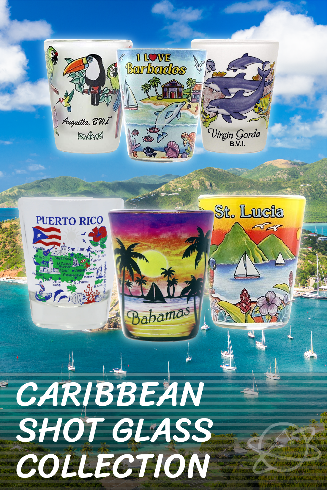 Caribbean Shot Glasses
