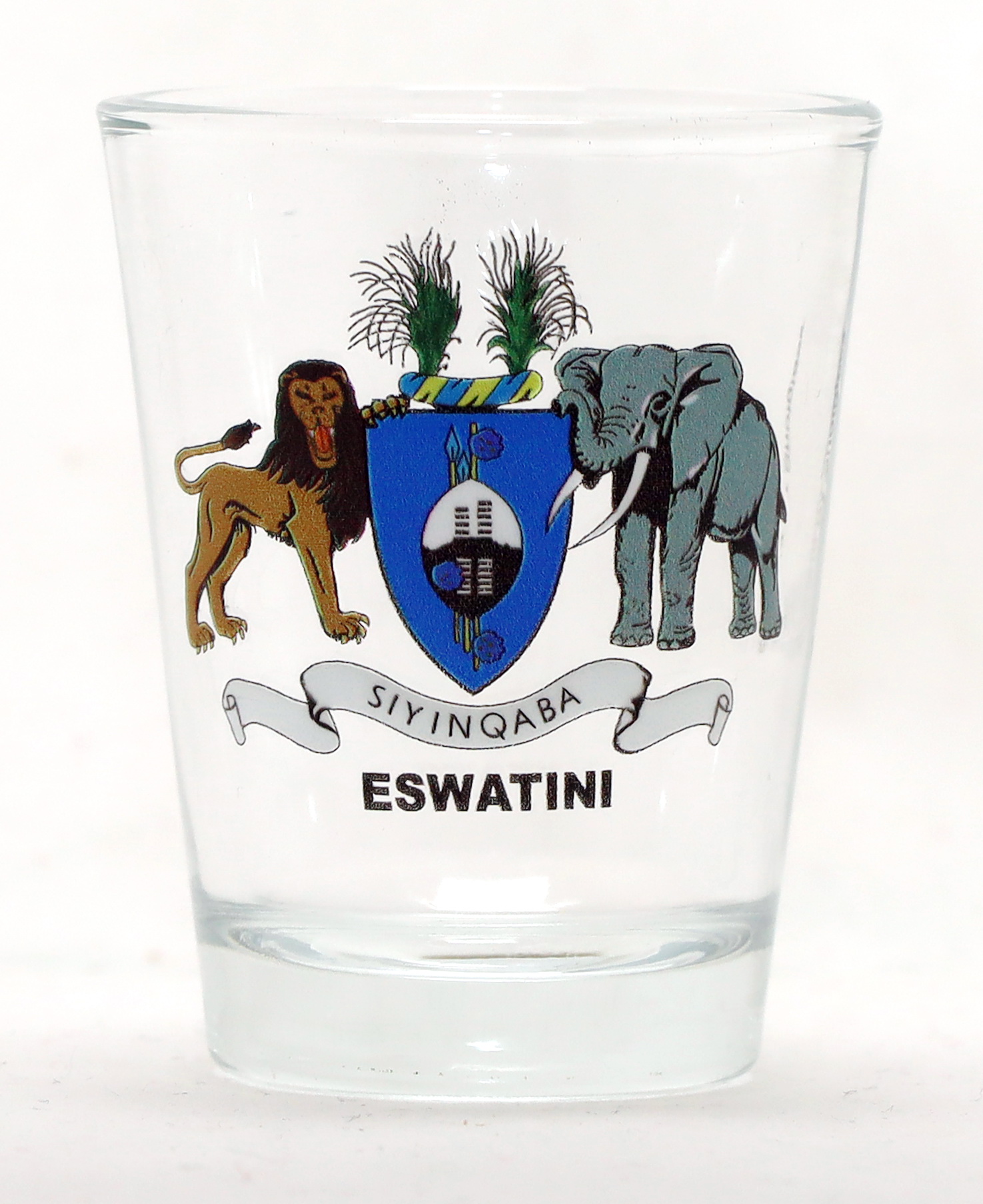 Verre à Liqueur Collector Botswana - Armoiries, 5.7 Cm De Haut, 4.6 Cm De Diamètre - Souvenir Rare