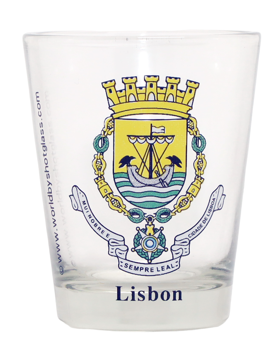 Shot Glass Lissabon Portugal Wappen, 5,7 Cm Hoch - Seltenes Souvenir & Sammlerstück