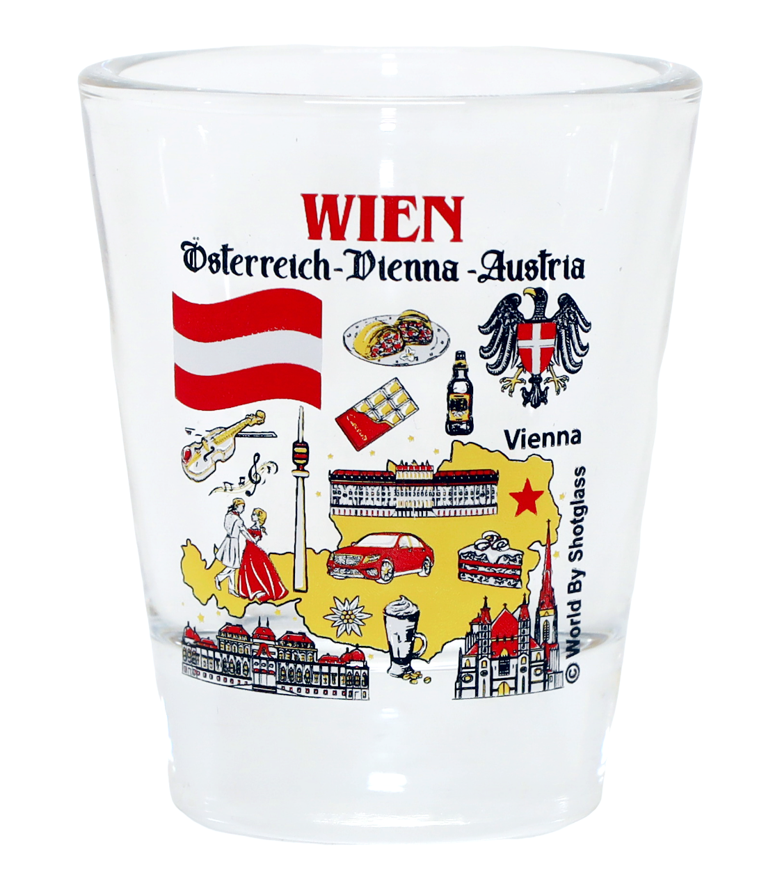 Vietnam Landmarks And Icons Collage Shot Glass By World By Shotglass